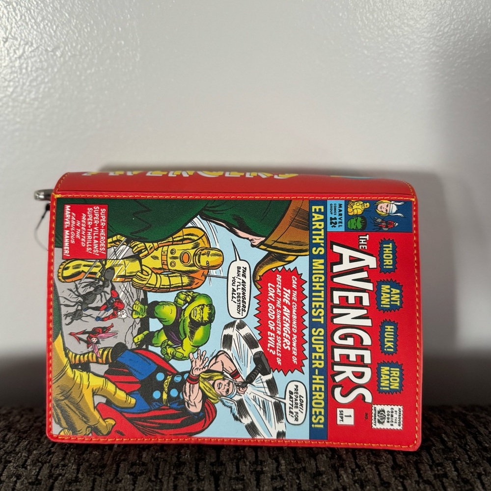 Disney Parks Avengers Marvel Comic Book Loungefly Crossbody!